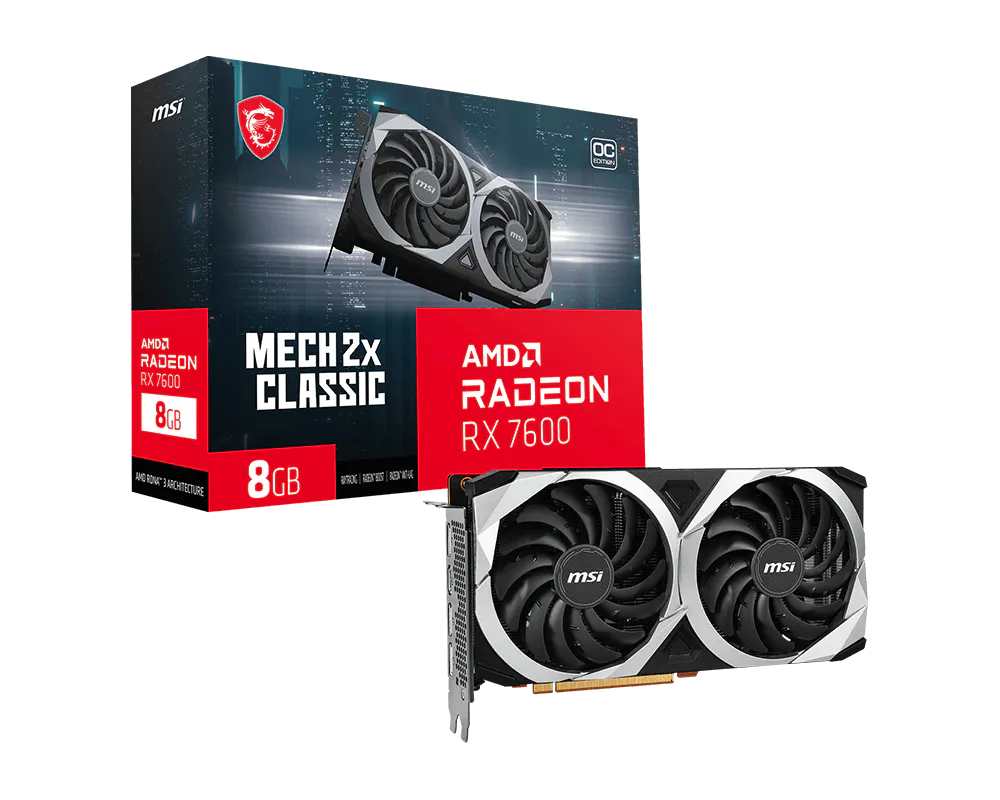 MSI Radeon RX 7600 MECH 2X CLASSIC 8G OC